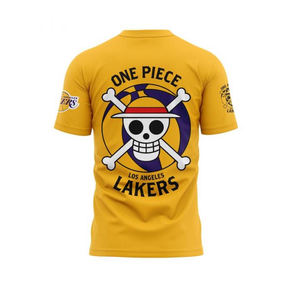 Los Angeles Lakers x Luffy Gear 5 One Piece Yellow Shirt