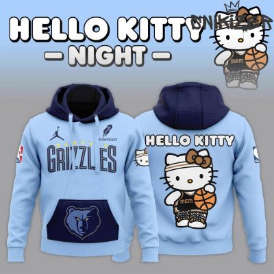 Memphis Grizzlies x Hello Kitty Special Edition Blue Hoodie