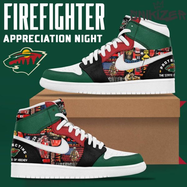 Minnesota Wild x 2024 Firefighter Appreciation Night Air Jordan 1 Sneaker