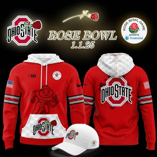 Ohio State Buckeyes x Rose Bowl Game Red Hoodie Pants Cap