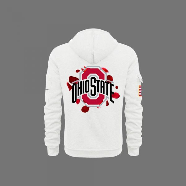 Ohio State Buckeyes x Rose Bowl Game White Quarter Zip Hoodie