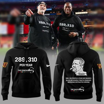 Washington Commanders Coach Knapps Memorial Fund Black Hoodie