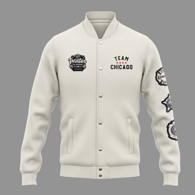 Chicago Blackhawks Team Chicago Winter Classic 2025 Special Edition Baseball Jacket 2