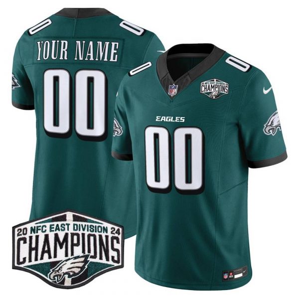 Eagles 2024 NFC East Division Champions Personalized Football Jersey