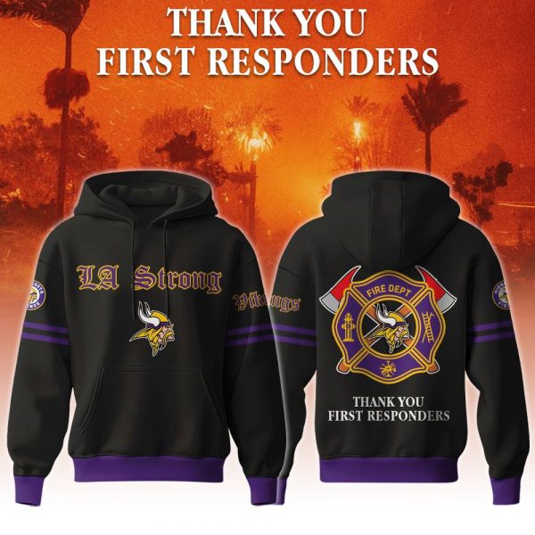 Minnesota Vikings “LA Strong” Thank You First Responders Hoodie