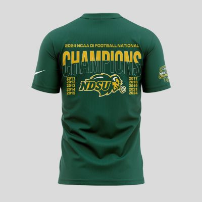 NDSU Football 2024 NCAA FCS Football National Champions Green Shirt