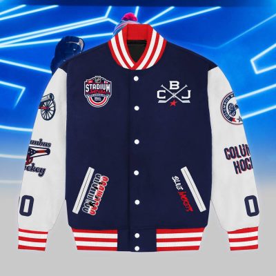 NHL Columbus Blue Jackets 2025 Stadium Series Baseball Jacket