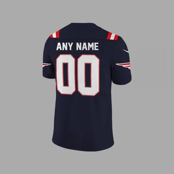 New England Patriots Coach “Mike Vrabel” Custom Navy Football Jersey