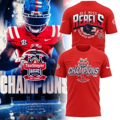 Ole Miss Rebels Gator Bowl Champions Red Shirt