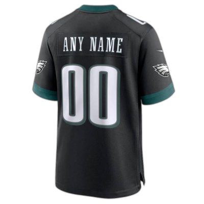 Philadelphia Eagles Carbon Black Fashion Game All Black Football Jersey