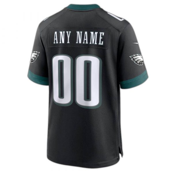 Philadelphia Eagles Carbon Black Fashion Game “All Black” Football Jersey