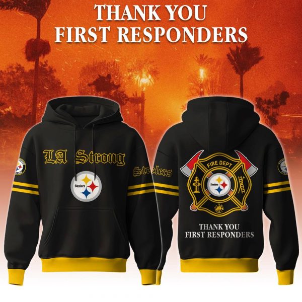 Pittsburgh Steelers “LA Strong” Thank You First Responders Hoodie