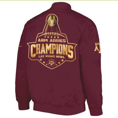 Texas AM Aggies Las Vegas Bowl Champions Bomber Jacket