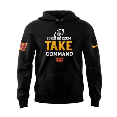 Washington Commanders 2024 NFL Playoffs “Take Command” Black Hoodie