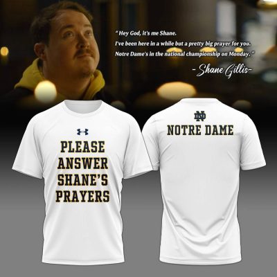 Notre Dame Fighting Irish x Answer Shane’s Prayers Limited Edition White Shirt