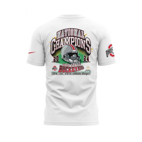 Ohio State Buckeyes 2024 College Football Playoff National Champions White Shirt