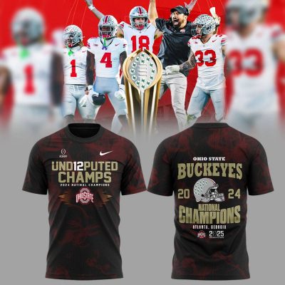 Ohio State Buckeyes Undisputed Champs Smoke Red Shirt
